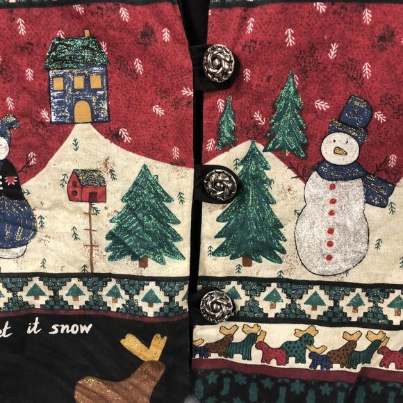 Ugly Christmas Vest homemade "Its A Winter Wonderland" Size M **NOT A SWEATER** - Picture 2 of 9